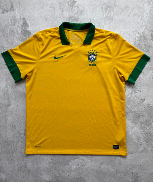 Brazil 2013 2014 Home Jersey — 2XL