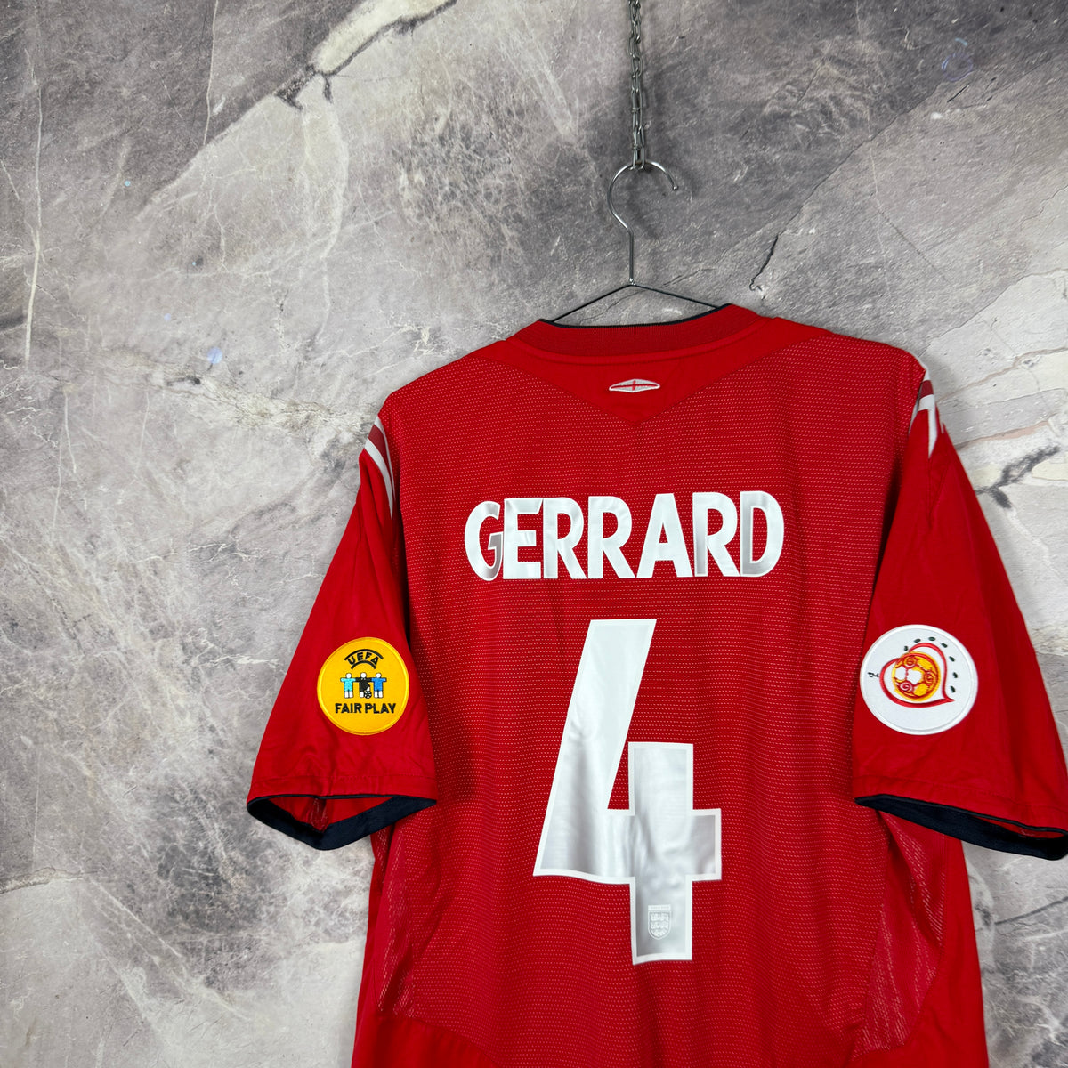 England 2004-2006 Away Jersey — Gerrard #4 XL