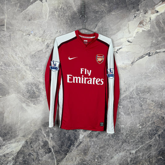 Arsenal 2008-2010 Home Long Sleeve Jersey Match Prepared — Vela #12 M
