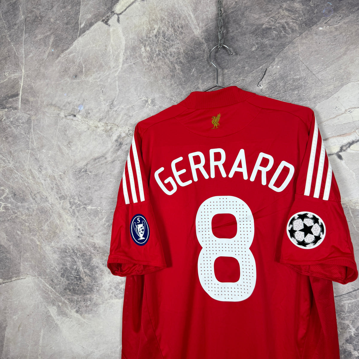 Liverpool 2008-2010 Home Jersey — Gerrard #8 XL