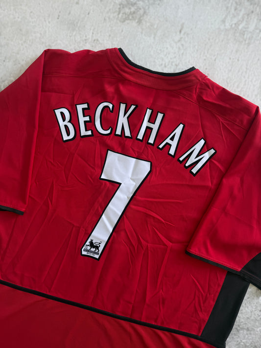 Manchester United 2002 2004 Home Jersey — Beckham #7 2XL