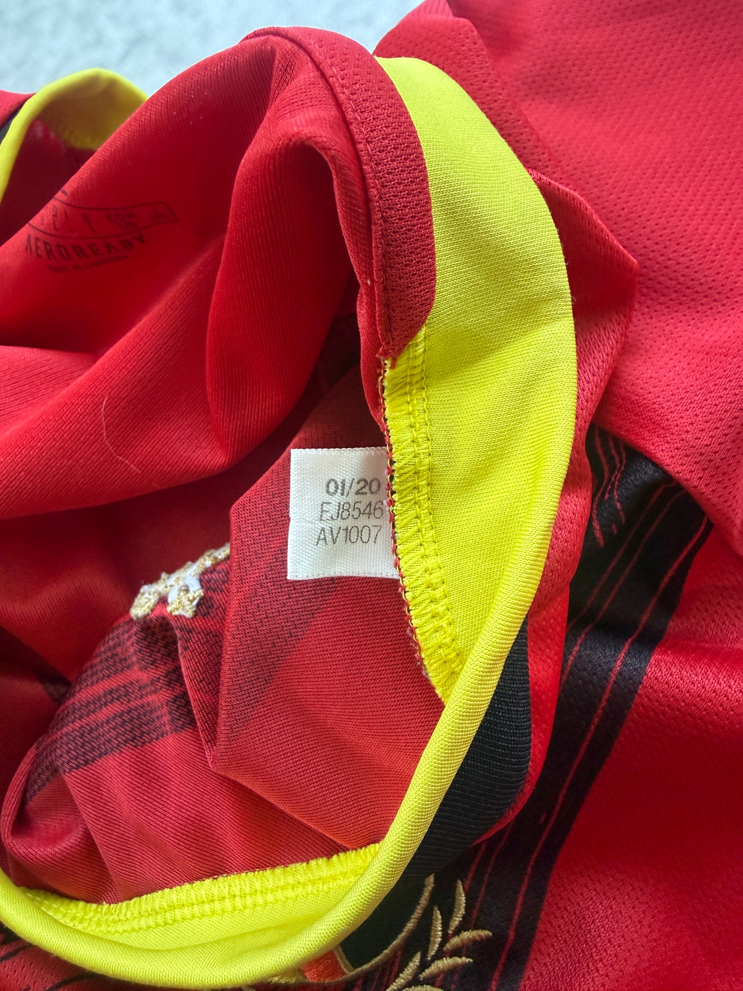 Belgium 2020 2022 Home Jersey — L