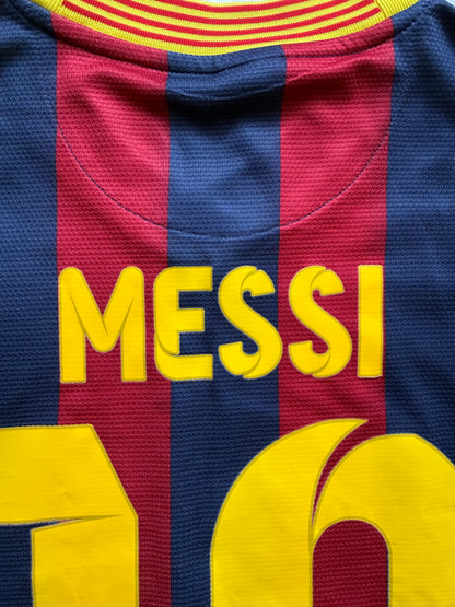 Barcelona 2013 2014 Home Jersey — Messi #10 S