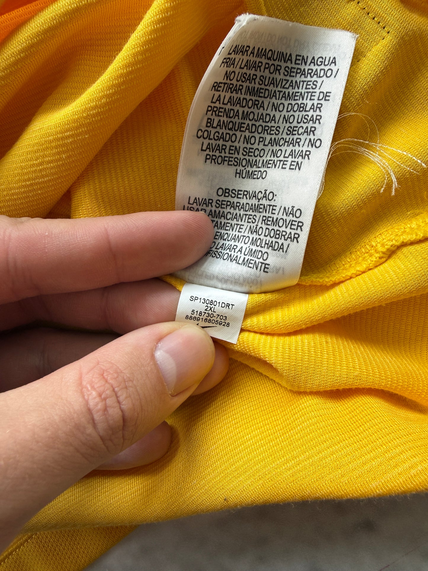 Brazil 2013 2014 Home Jersey — 2XL