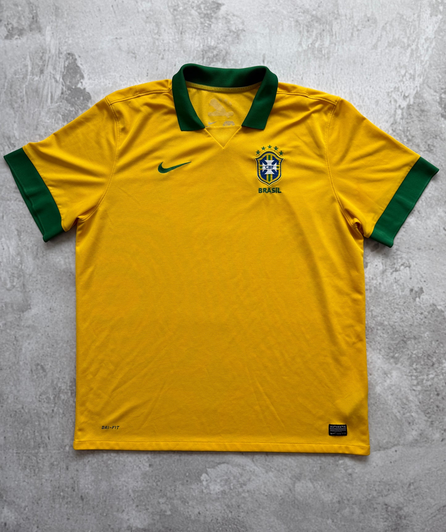 Brazil 2013 2014 Home Jersey — 2XL