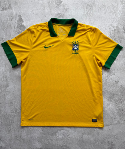 Brazil 2013 2014 Home Jersey — 2XL