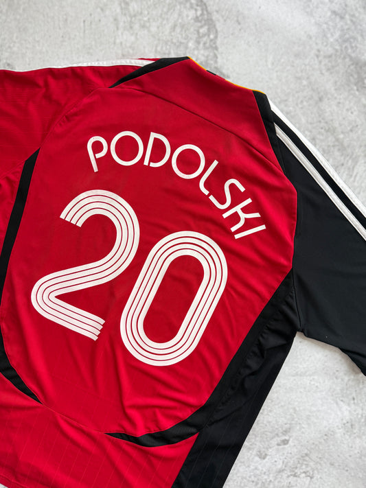 Germany 2006 2008 Away Jersey — Podolski #20 L