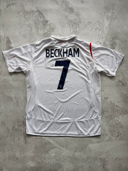 England 2005 2007 Home Jersey — Beckham #7 XL