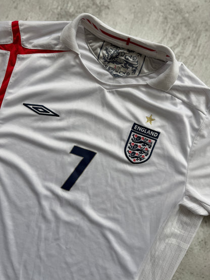 England 2005 2007 Home Jersey — Beckham #7 XL
