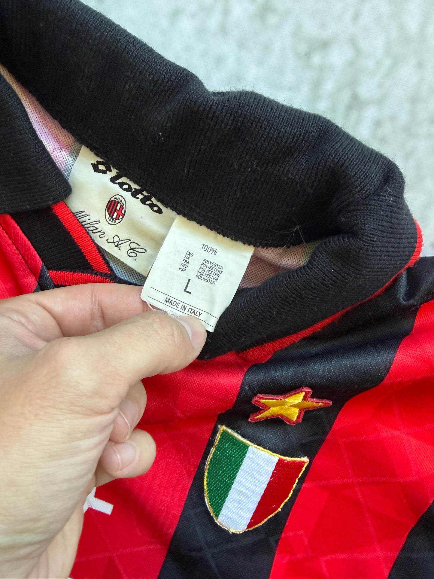 Milan 1994 1995 Home Longsleeve Jersey — L