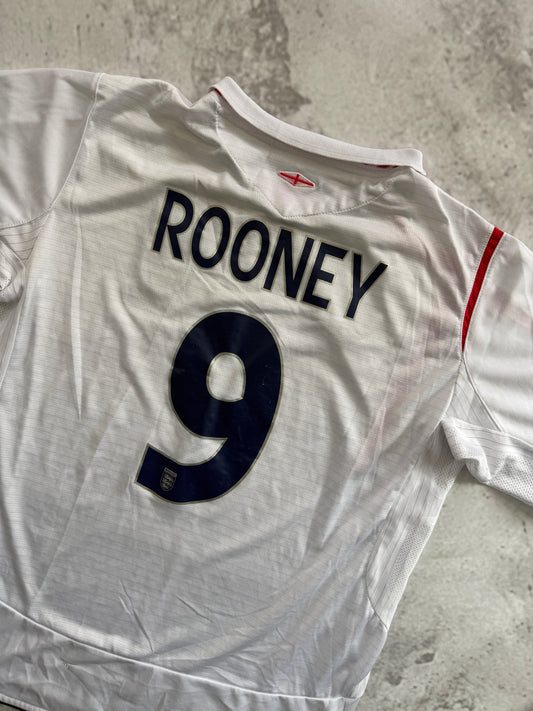 England 2005 2007 Home Jersey — Rooney #9 L