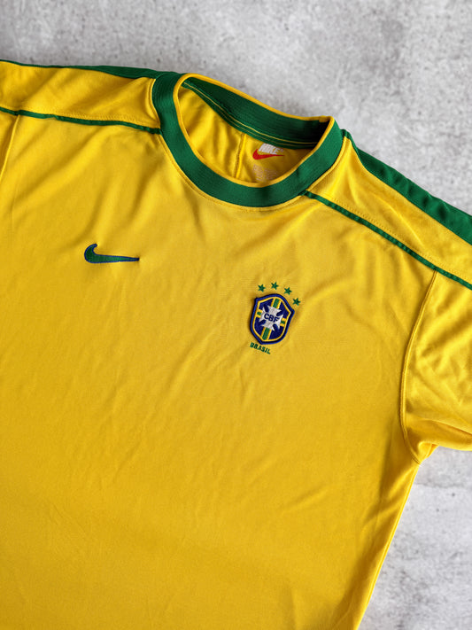 Brazil 1998 1999 2000 Home Jersey — XL