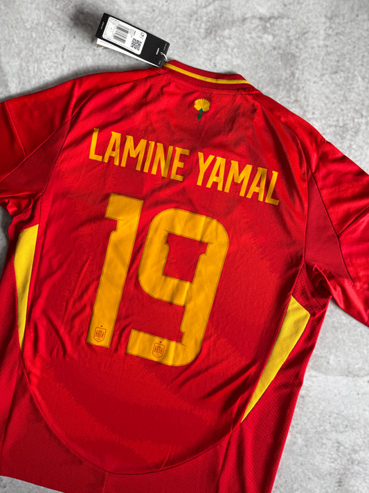Spain 2024 2025 Home Jersey — Lamine Yamal #19 L