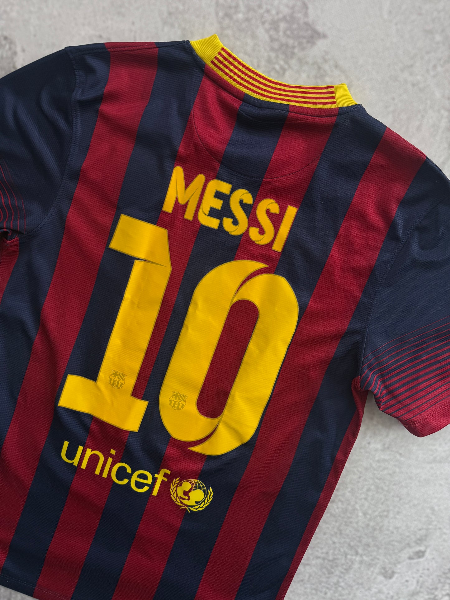 Barcelona 2013 2014 Home Jersey — Messi #10 S