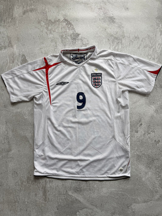 England 2005 2007 Home Jersey — Rooney #9 L