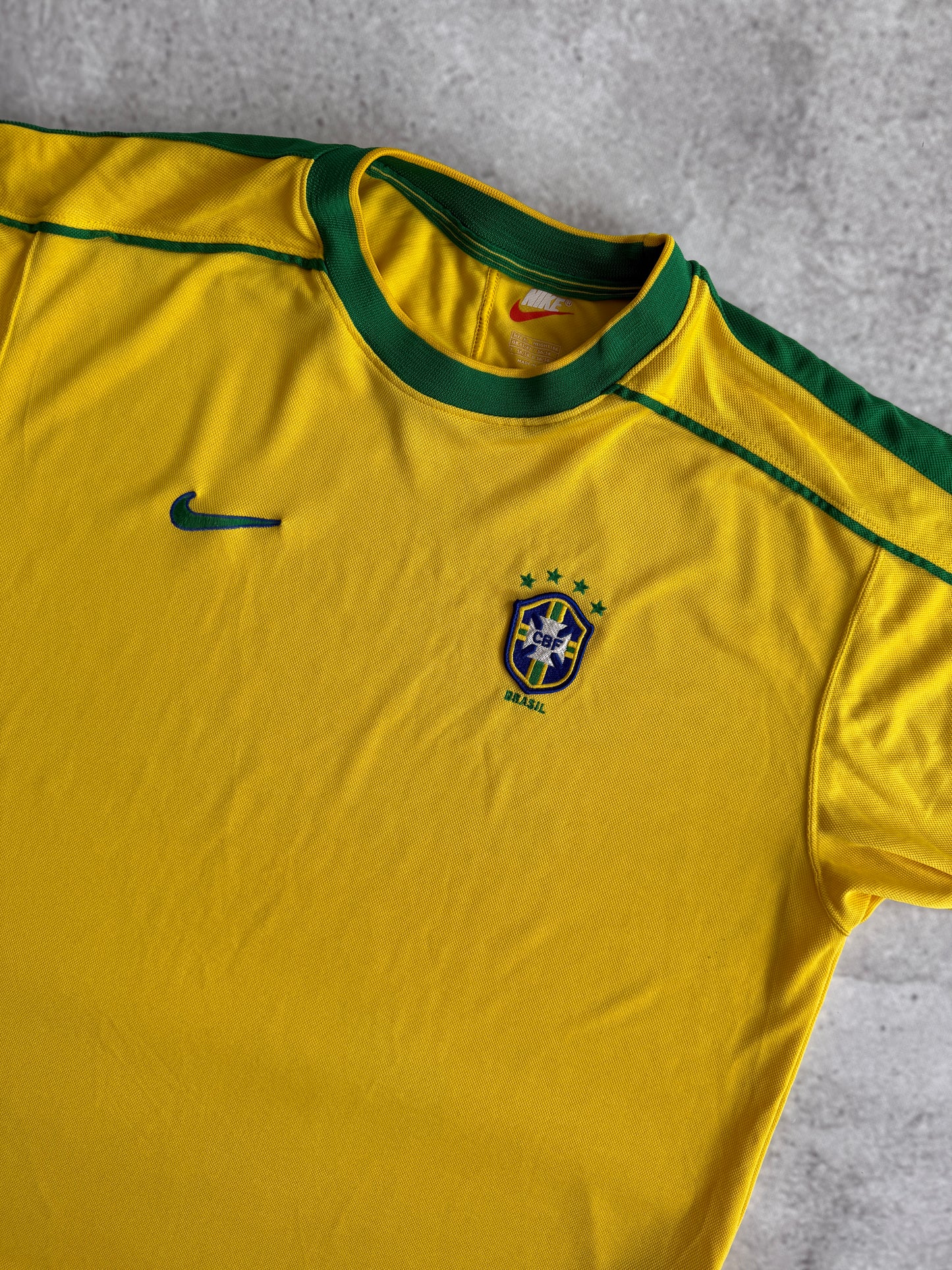 Brazil 1998 1999 2000 Home Jersey — XL