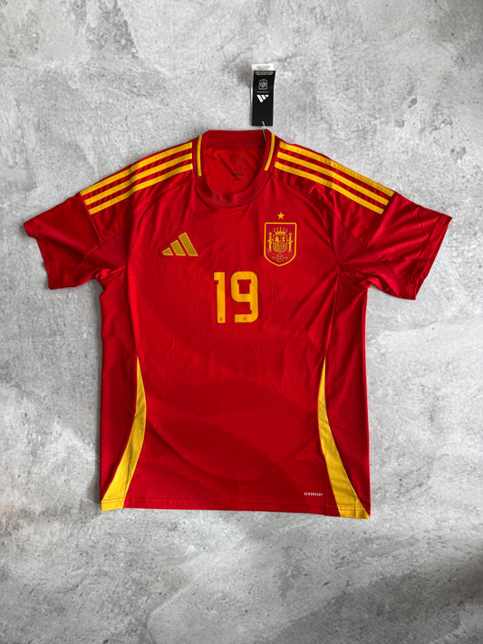 Spain 2024 2025 Home Jersey — Lamine Yamal #19 L
