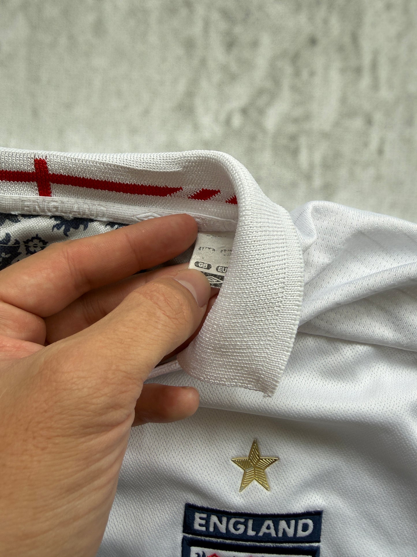 England 2005 2007 Home Jersey — Beckham #7 XL
