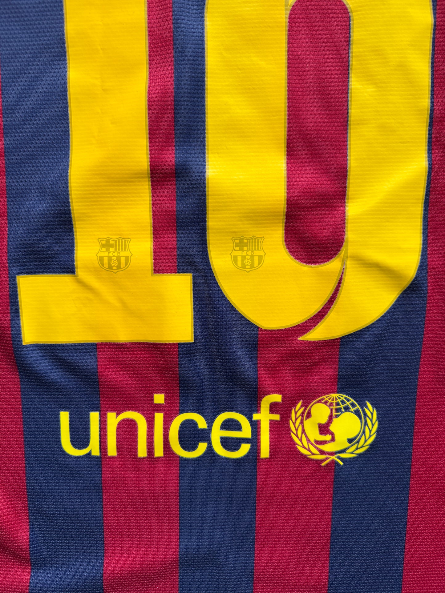 Barcelona 2013 2014 Home Jersey — Messi #10 S