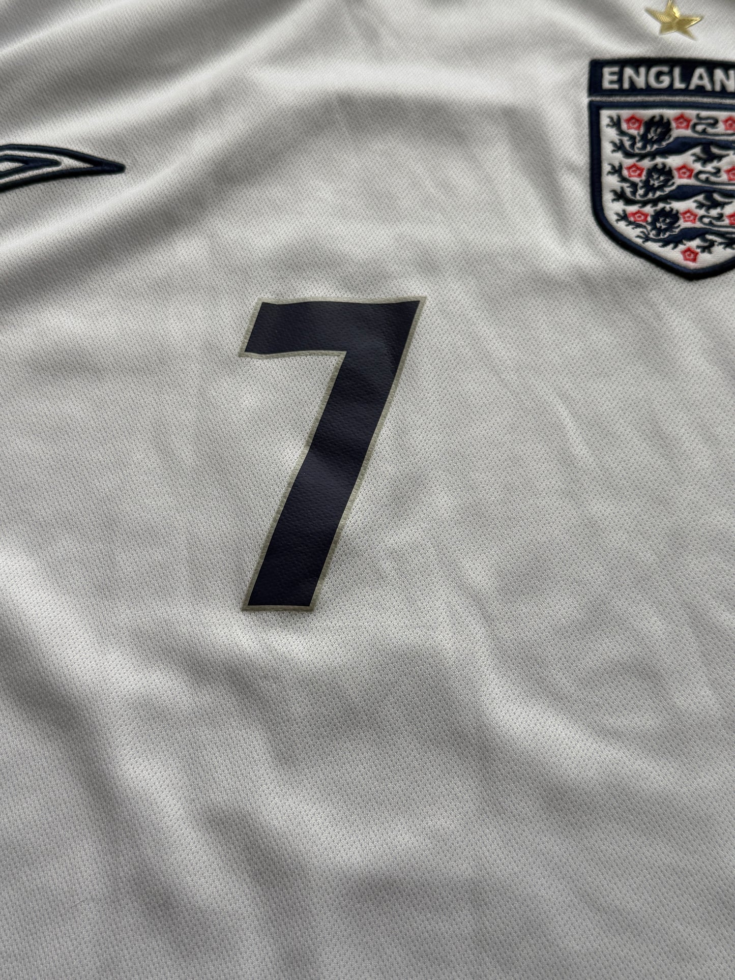 England 2005 2007 Home Jersey — Beckham #7 XL