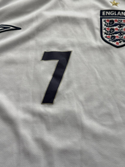 England 2005 2007 Home Jersey — Beckham #7 XL