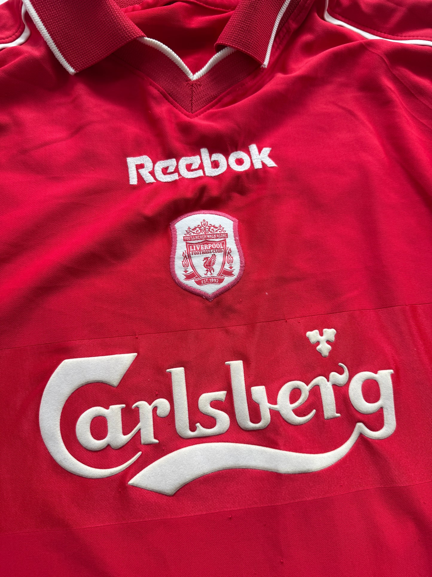 Liverpool 2000 2001 2002 Home Jersey — Gerrard #17 M