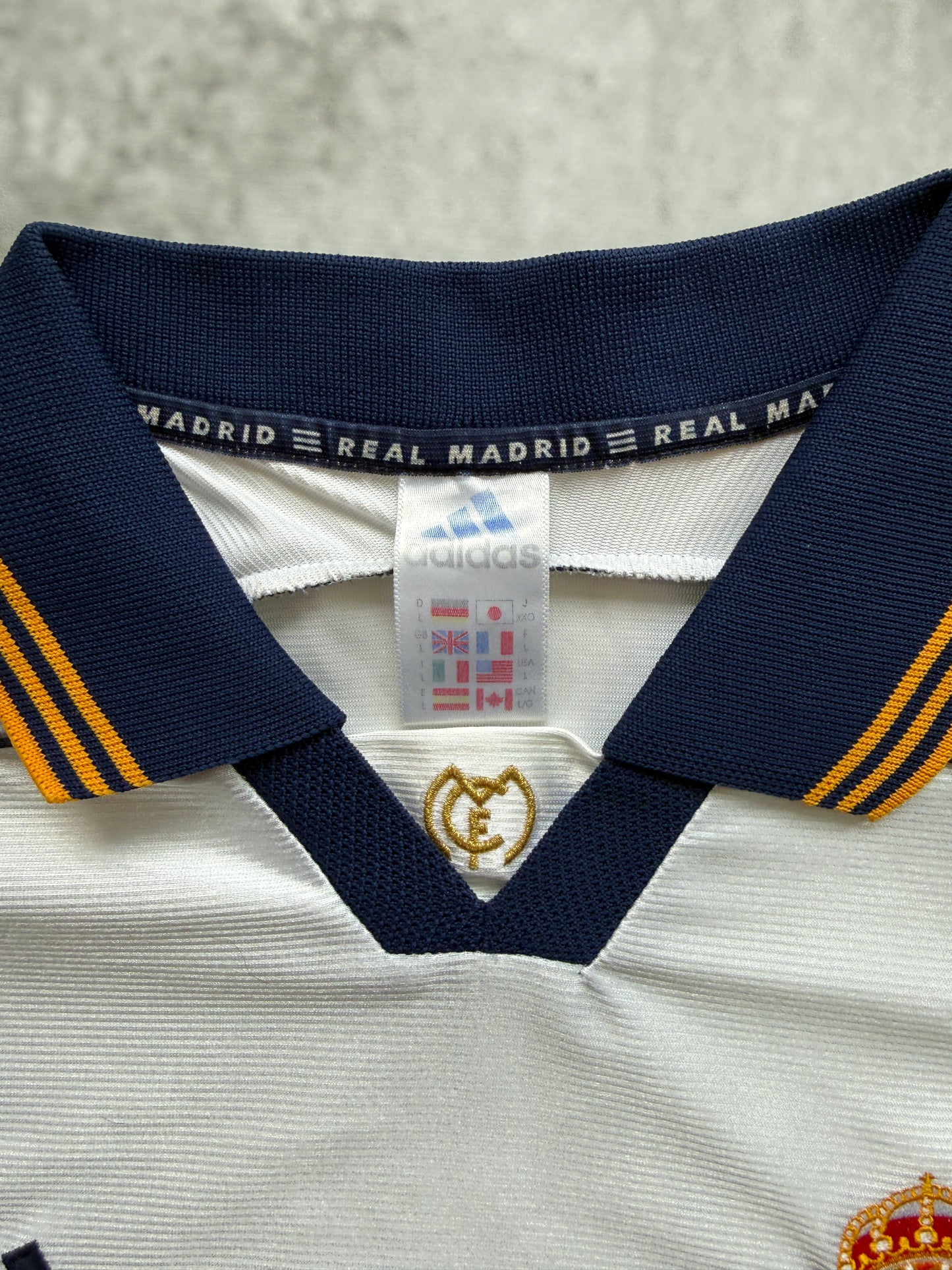 Real Madrid 1998 2000 Home Jersey — L