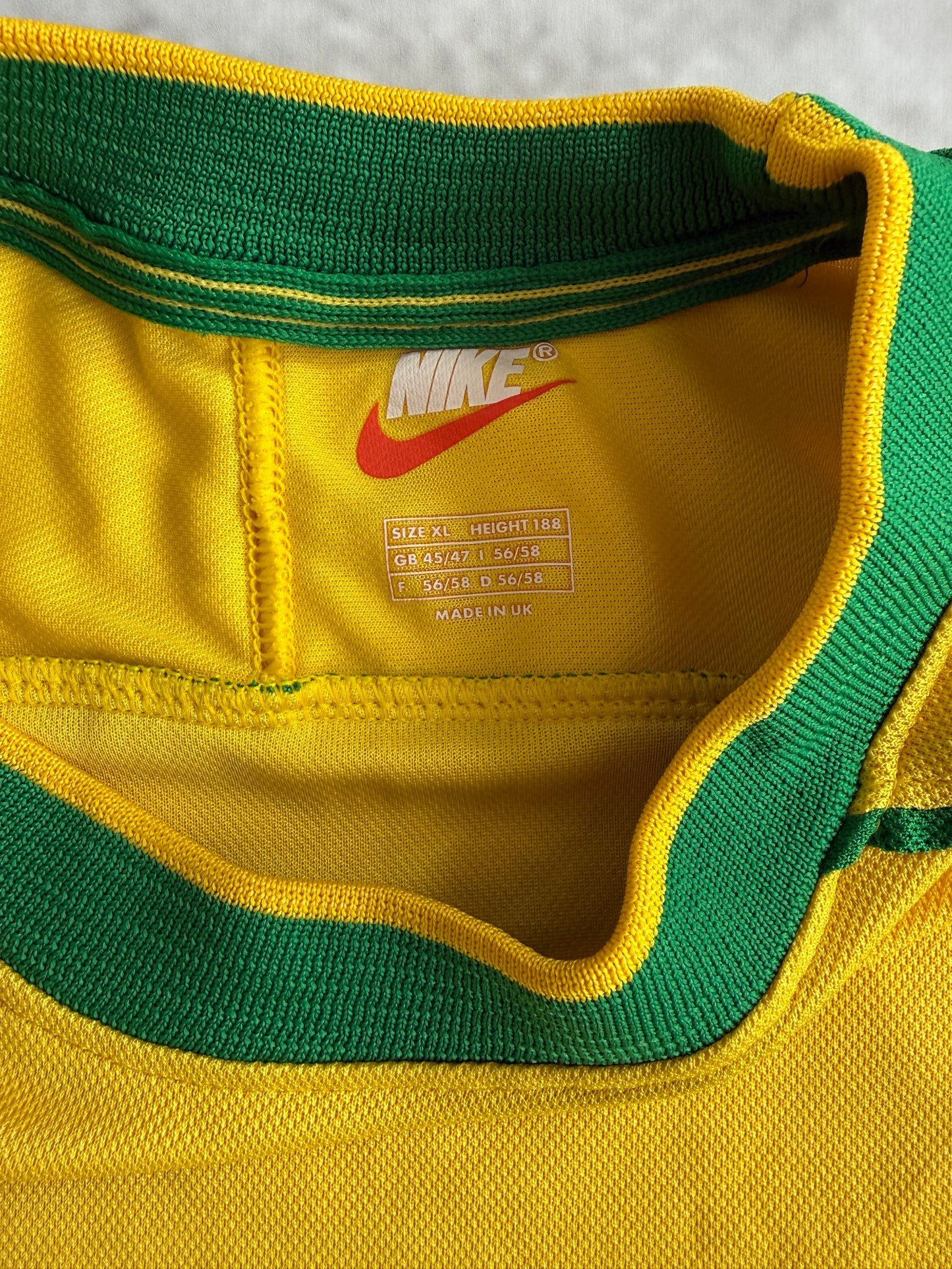 Brazil 1998 1999 2000 Home Jersey — XL