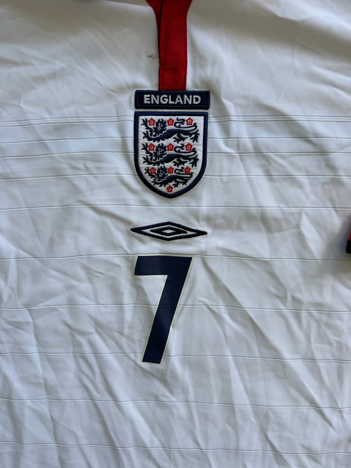 England 2003 2005 Home Jersey — Beckham #7 L