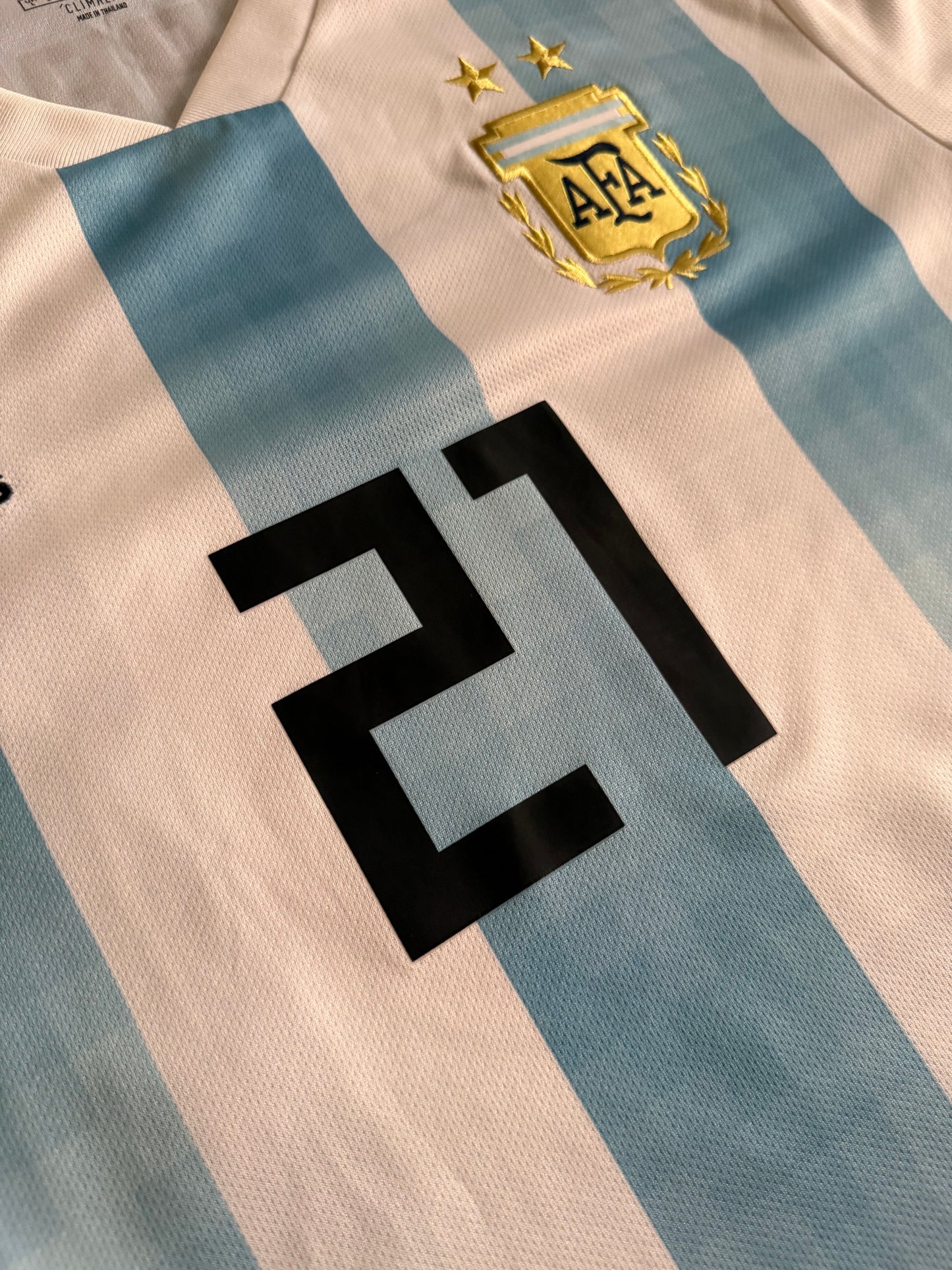 Argentina 2018 2019 Home Jersey — Dybala #21 L