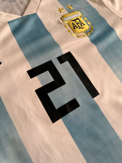 Argentina 2018 2019 Home Jersey — Dybala #21 L