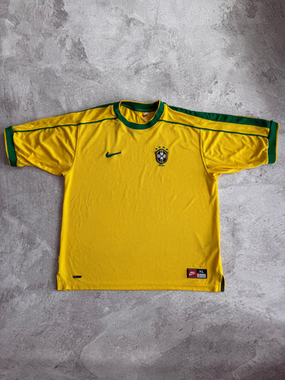 Brazil 1998 1999 2000 Home Jersey — XL