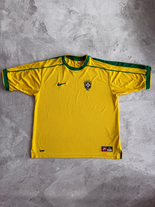 Brazil 1998 1999 2000 Home Jersey — XL