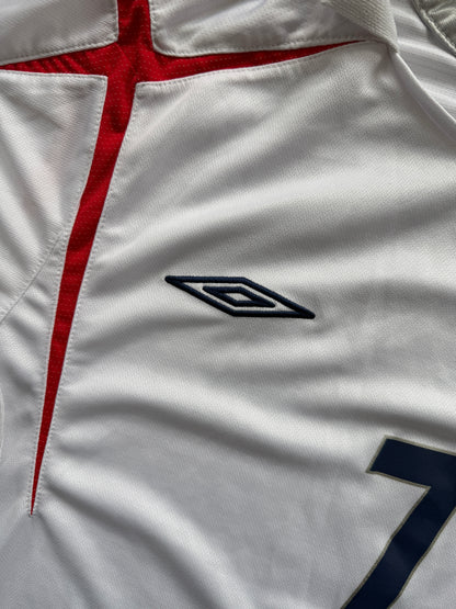England 2005 2007 Home Jersey — Beckham #7 XL