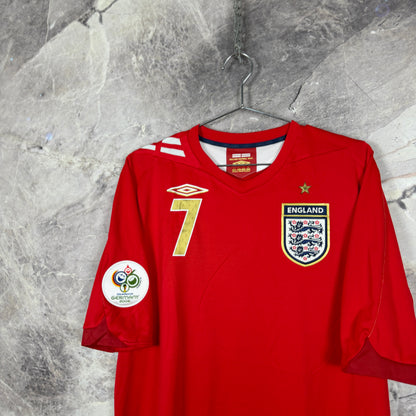 England 2006-2008 Away Jersey — Beckham #7 L