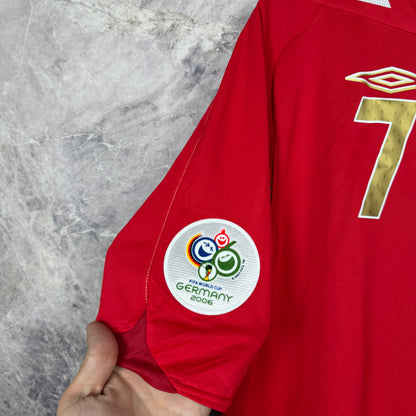 England 2006-2008 Away Jersey — Beckham #7 L