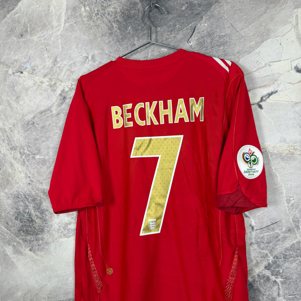 England 2006-2008 Away Jersey — Beckham #7 L