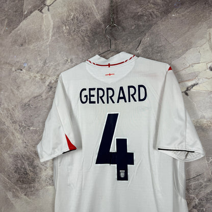 England 2005-2007 Home Jersey — Gerrard #4 L