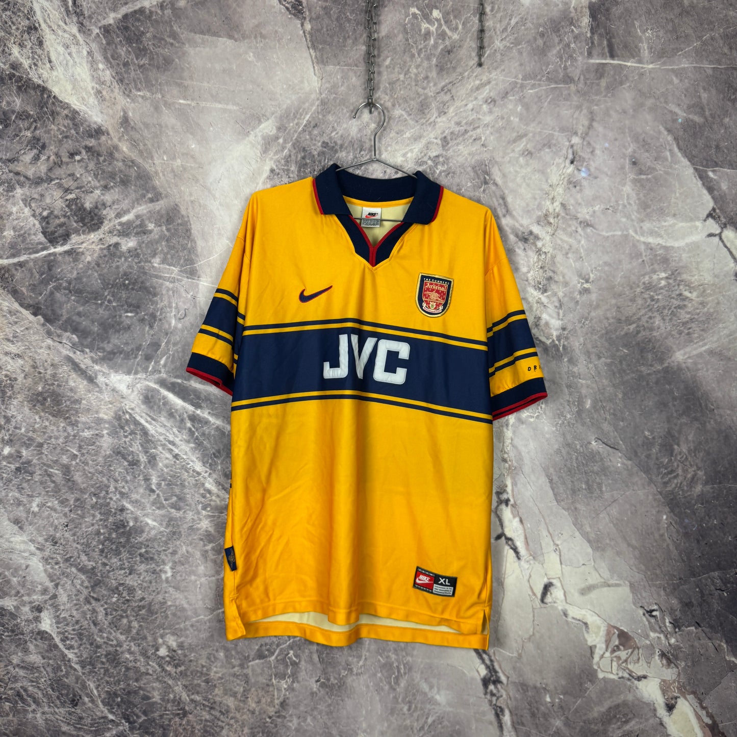 Arsenal 1997-1999 Away Jersey — Overmars #11 XL