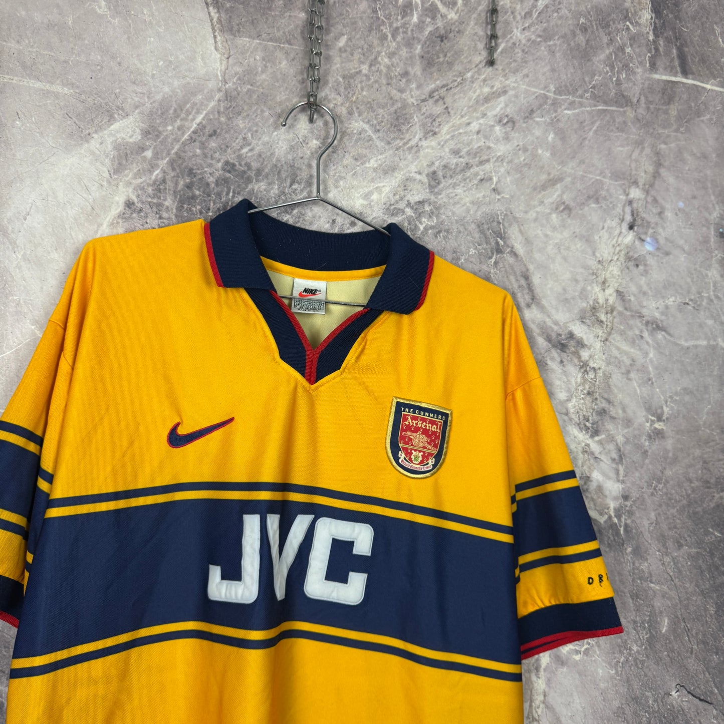 Arsenal 1997-1999 Away Jersey — Overmars #11 XL