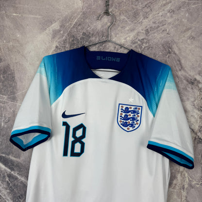 England 2022 Home Jersey — Saka #18 M