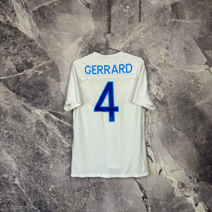 England 2011-2012 Home Jersey — Gerrard #4 L