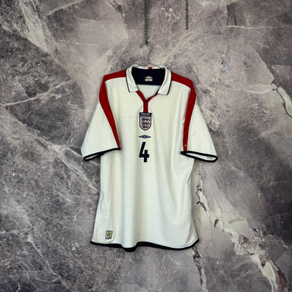 England 2004-2005 Home Jersey — Gerrard #4 XXL