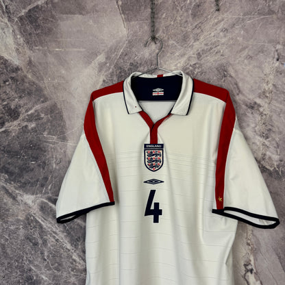 England 2004-2005 Home Jersey — Gerrard #4 XXL
