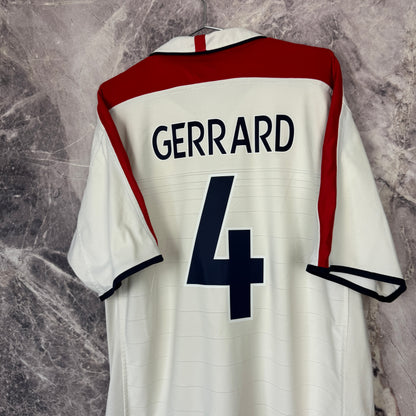 England 2004-2005 Home Jersey — Gerrard #4 XXL