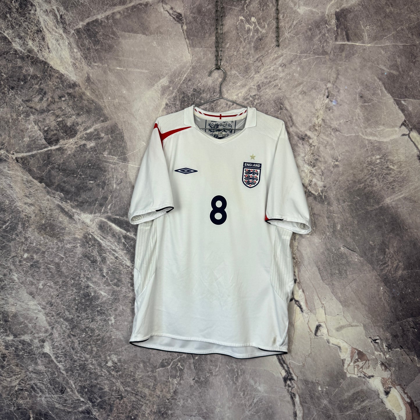 England 2005-2007 Home Jersey — Lampard #8 XL