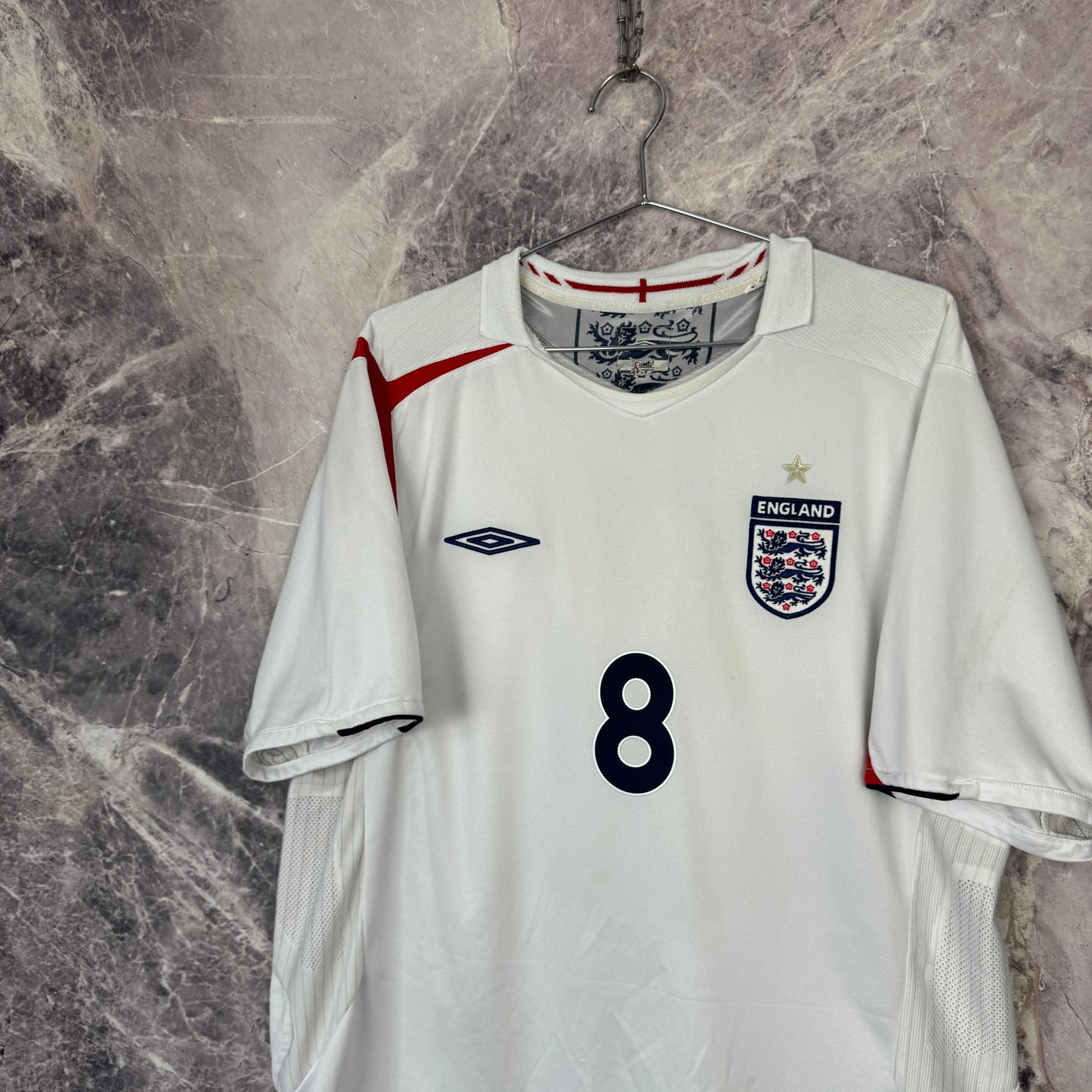 England 2005-2007 Home Jersey — Lampard #8 XL
