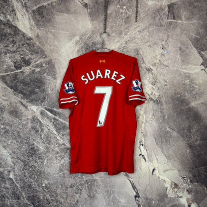 Liverpool 2013-2014 Home Jersey — Suarez #7 M