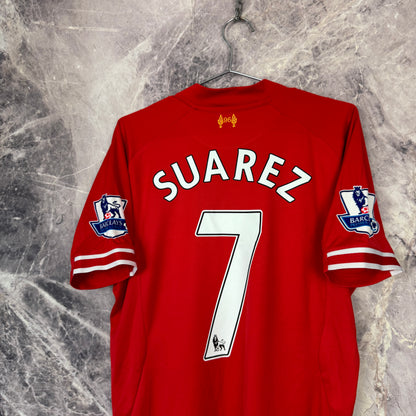 Liverpool 2013-2014 Home Jersey — Suarez #7 M