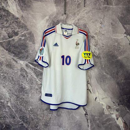 France 2000 Away Jersey — Zidane #10 L
